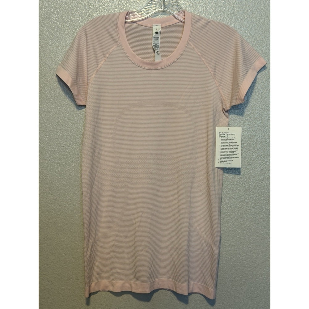 LULULEMON Swiftly Tech Short Sleeve 2.0 Shirt Pearl Pink Athletic NWT Size 8